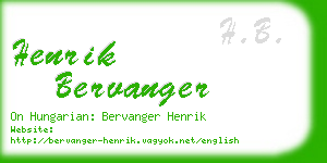 henrik bervanger business card